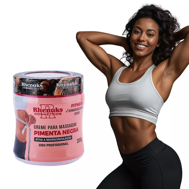 Gel Redutor de Medidas - Creme de Massagem Pimenta Preta